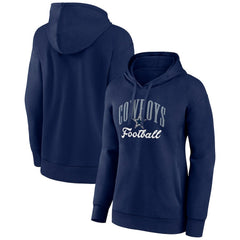 Dallas Cowboys Women's Victory Script Pullover Hoodie Navy