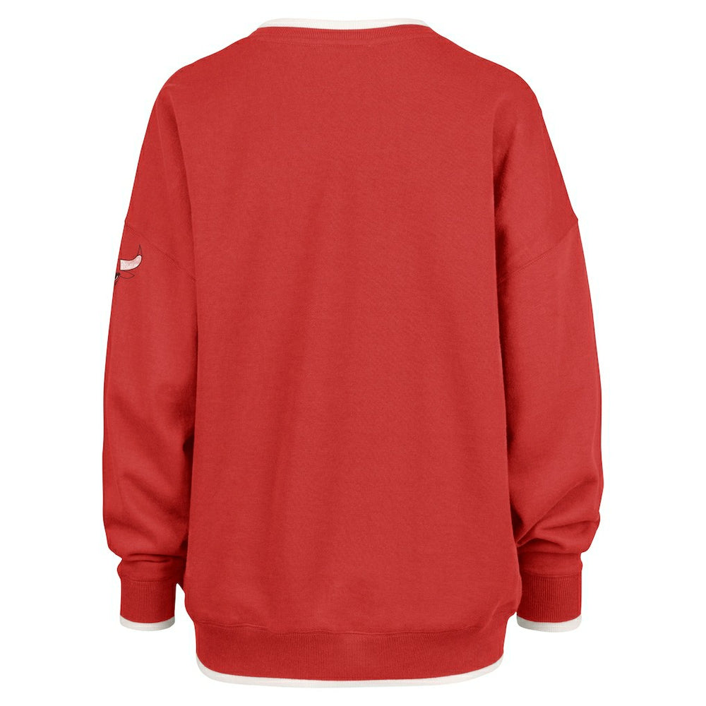 Chicago Bulls '47 Women's Rise Wax Pack Daze '80s Oversize Pullover Sweatshirt Red | 47 brand