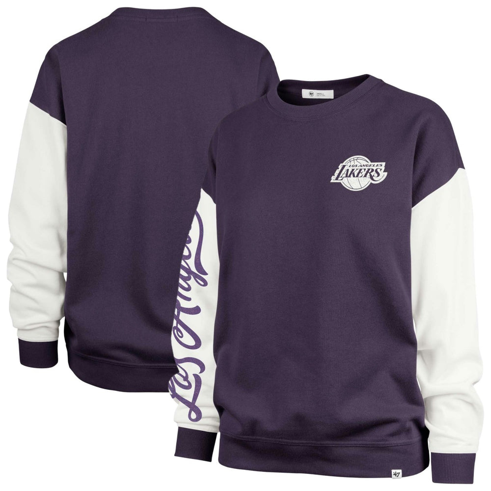 Los Angeles Lakers '47 Women's Rise Andie Pullover Sweatshirt Oversized Pullover Sweatshirt Purple | 47 brand Near Me