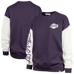 Los Angeles Lakers '47 Women's Rise Andie Pullover Sweatshirt Oversized Pullover Sweatshirt Purple | 47 brand Near Me