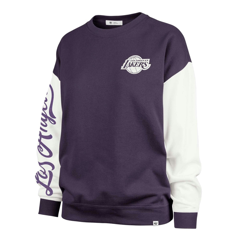 Los Angeles Lakers '47 Women's Rise Andie Pullover Sweatshirt Oversized Pullover Sweatshirt Purple | 47 brand Near Me