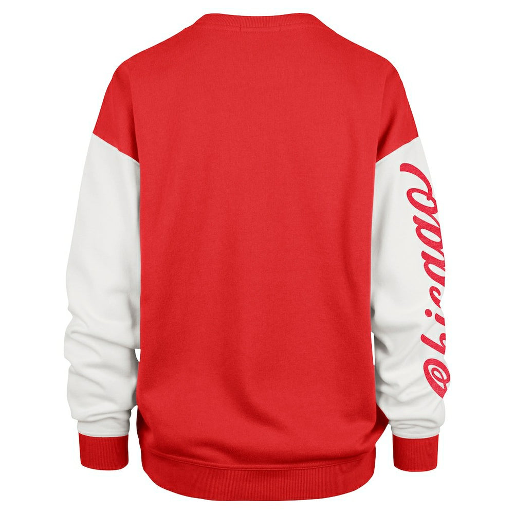 Chicago Bulls '47 Women's Rise Andie Oversized Pullover Sweatshirt Red | 47 brand for sale
