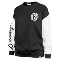 Brooklyn Nets '47 Women's Rise Andie Oversized Pullover Sweatshirt Black | 47 brand online
