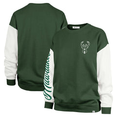 Milwaukee Bucks '47 Women's Rise Andie Oversized Pullover Sweatshirt Hunter Green | 47 brand discount