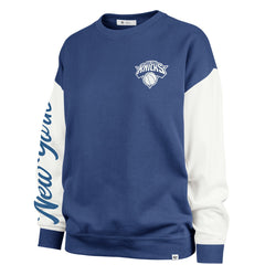 New York Knicks '47 Women's Rise Andie Oversized Pullover Sweatshirt Blue | 47 brand US
