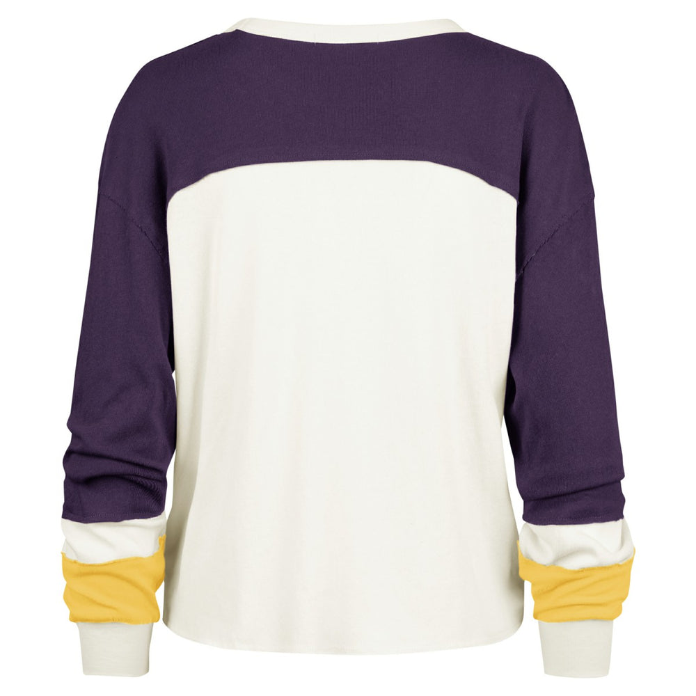 Los Angeles Lakers '47 Women's Curve Raglan Long Sleeve T-Shirt Cream | 47 brand Near Me