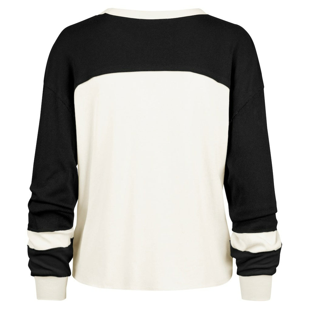 Brooklyn Nets '47 Women's Curve Raglan Long Sleeve T-Shirt Cream | 47 brand US