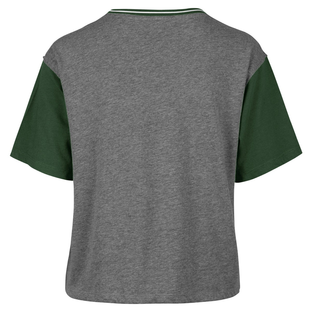 Milwaukee Bucks '47 Women's Rise Clubhouse Ziggy Color Block T-Shirt Gray | 47 brand outlet