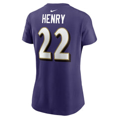Nike Derrick Henry Baltimore Ravens Women's Player Name & Number T-Shirt Purple