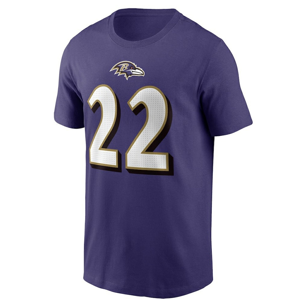 Nike Derrick Henry Baltimore Ravens Player Name & Number T-Shirt Purple