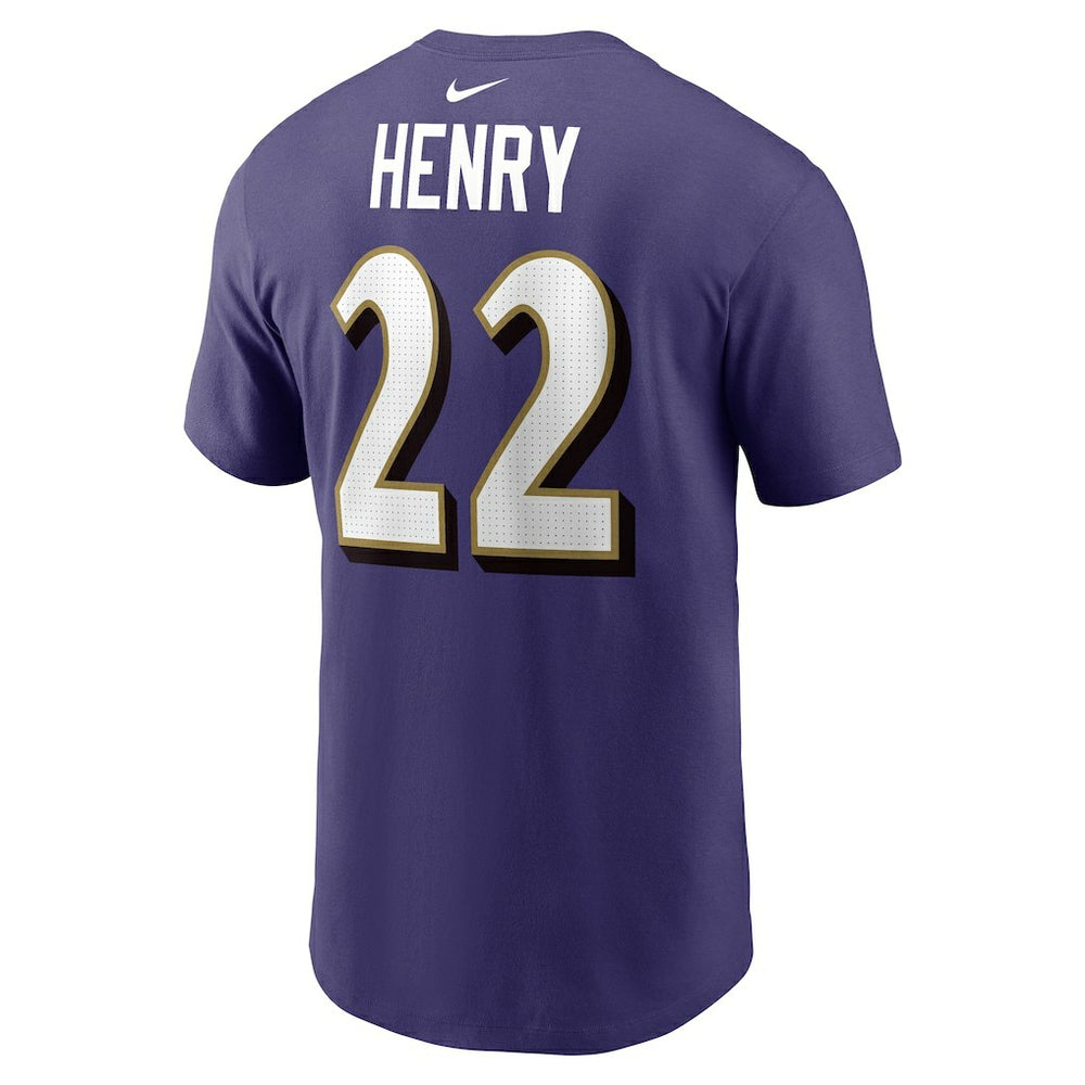 Nike Derrick Henry Baltimore Ravens Player Name & Number T-Shirt Purple