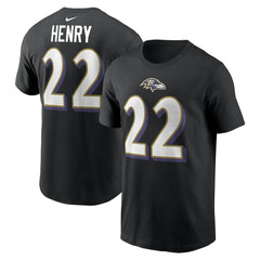 Nike Derrick Henry Baltimore Ravens Player Name & Number T-Shirt Black
