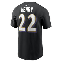 Nike Derrick Henry Baltimore Ravens Player Name & Number T-Shirt Black