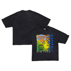 New York Knicks Sport Classics Enzyme Washed T-Shirt Black | New Era US