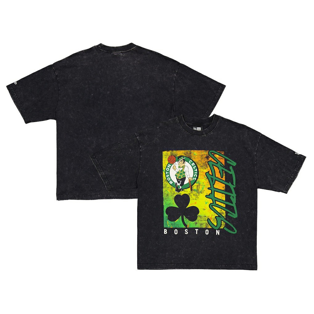 Boston Celtics Sport Classics Enzyme Washed T-Shirt Black | New Era