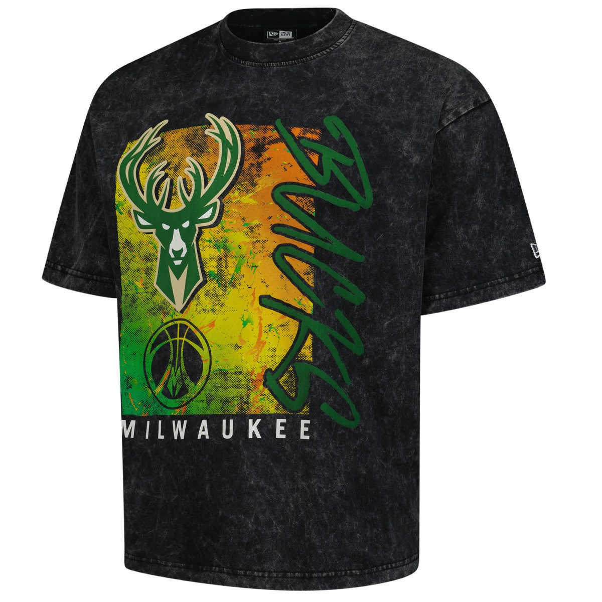 Milwaukee Bucks Sport Classics Enzyme Washed T-Shirt Black | New Era online