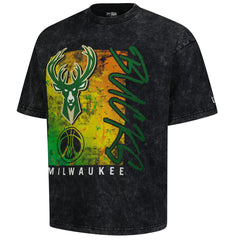Milwaukee Bucks Sport Classics Enzyme Washed T-Shirt Black | New Era online