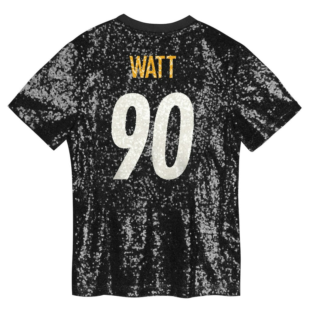 T.J. Watt Pittsburgh Steelers Women's Player Name & Number V-Neck Fashion Jersey Black