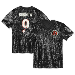 Joe Burrow Cincinnati Bengals Women's Player Name & Number V-Neck Fashion Jersey Black