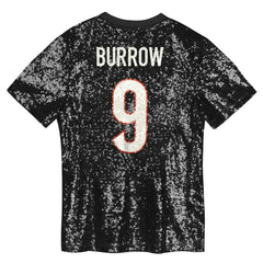 Joe Burrow Cincinnati Bengals Women's Player Name & Number V-Neck Fashion Jersey Black