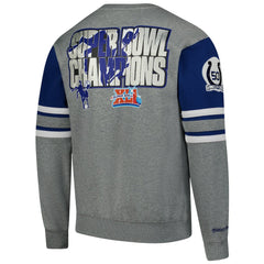 Mitchell & Ness Indianapolis Colts All Over 4.0 Vintage Logo Pullover Sweatshirt Heather Gray