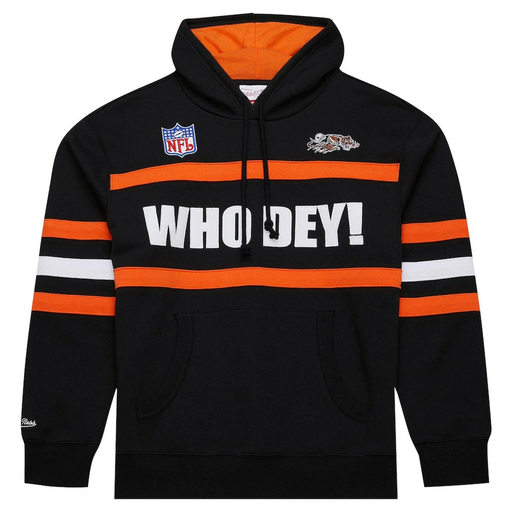 Cincinnati Bengals Vintage Logo Head Coach Fleece Pullover Hoodie Black