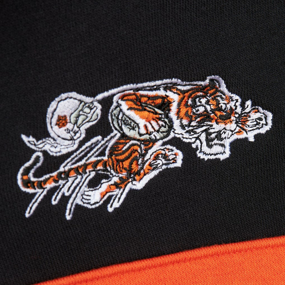 Cincinnati Bengals Vintage Logo Head Coach Fleece Pullover Hoodie Black