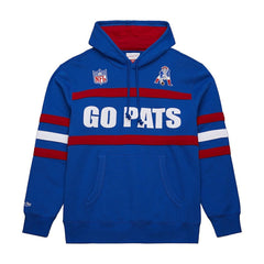 New England Patriots Vintage Logo Head Coach Fleece Pullover Hoodie Royal
