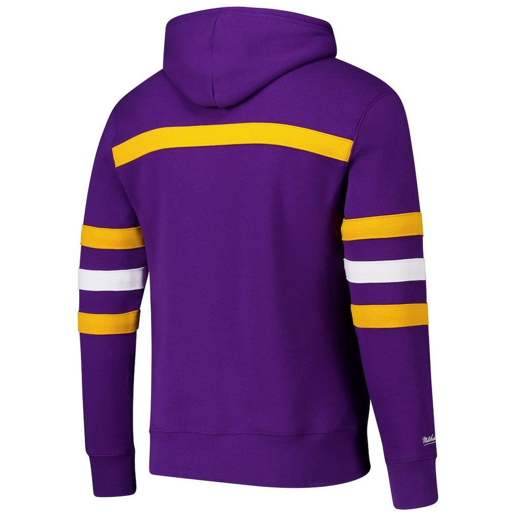 Minnesota Vikings Vintage Logo Head Coach Fleece Pullover Hoodie Purple