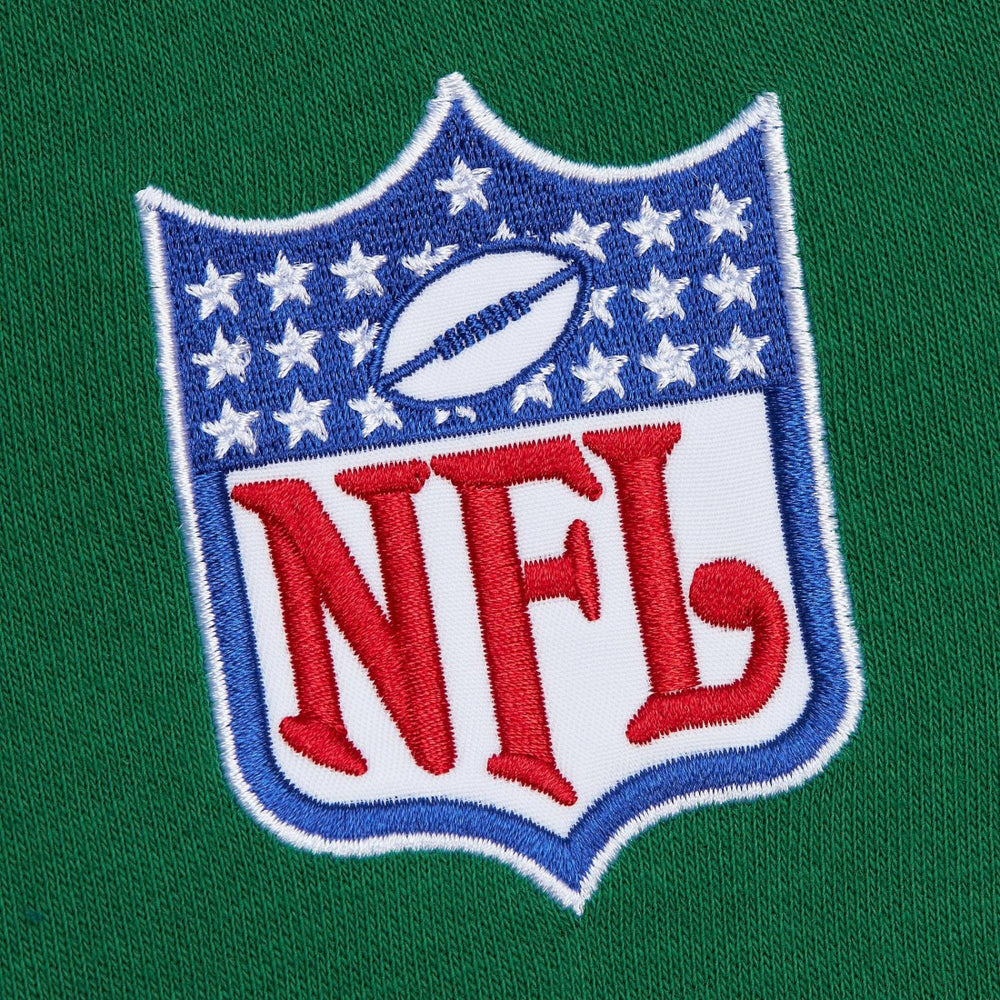 New York Jets Vintage Logo Head Coach Fleece Pullover Hoodie Kelly Green
