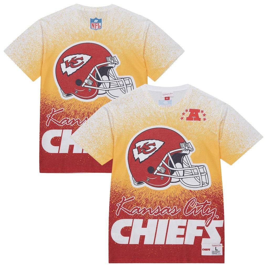 Mitchell & Ness Kansas City Chiefs Team Burst Vintage Logo T-Shirt White