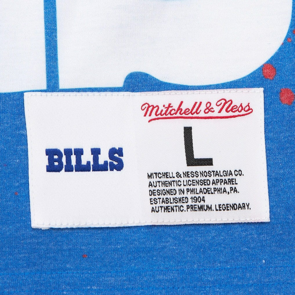 Mitchell & Ness Buffalo Bills Team Burst Vintage Logo T-Shirt White