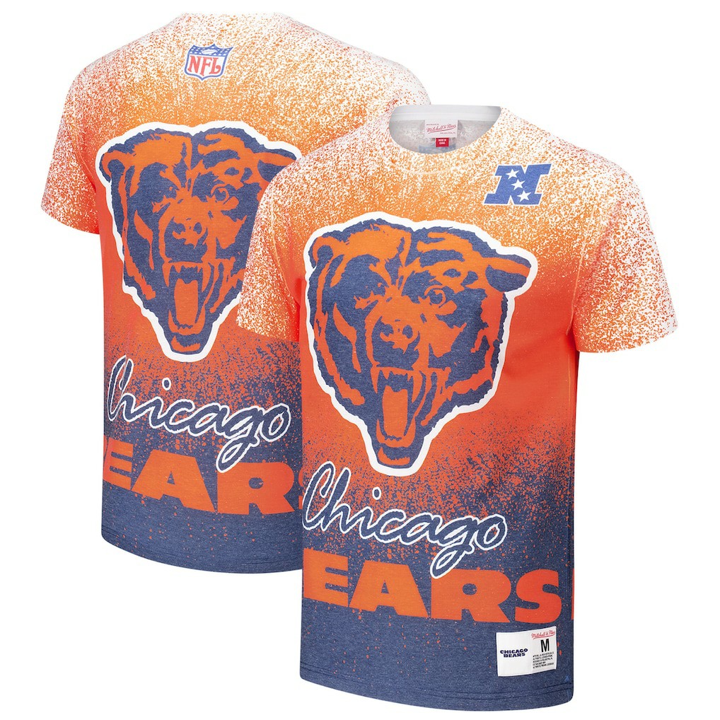 Mitchell & Ness Chicago Bears Team Burst Vintage Logo T-Shirt White
