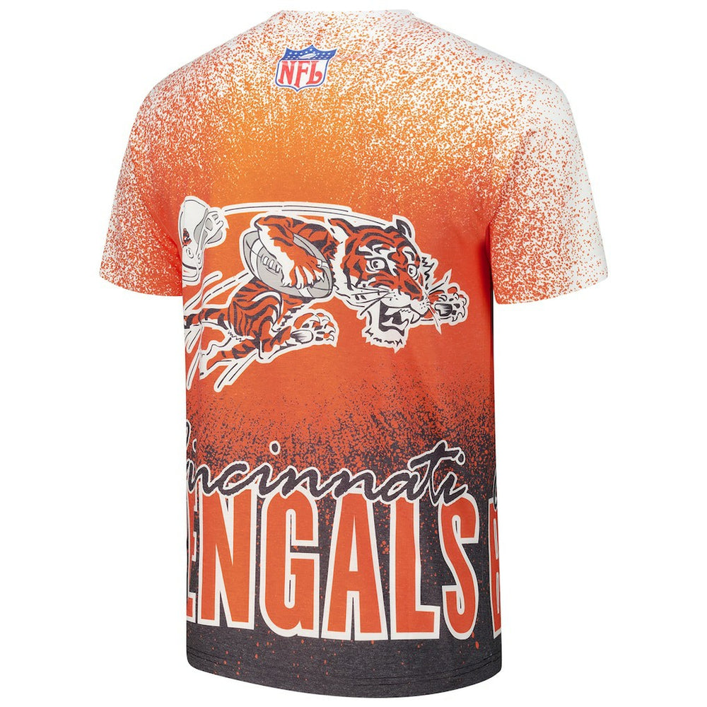Mitchell & Ness Cincinnati Bengals Team Burst Vintage Logo T-Shirt White