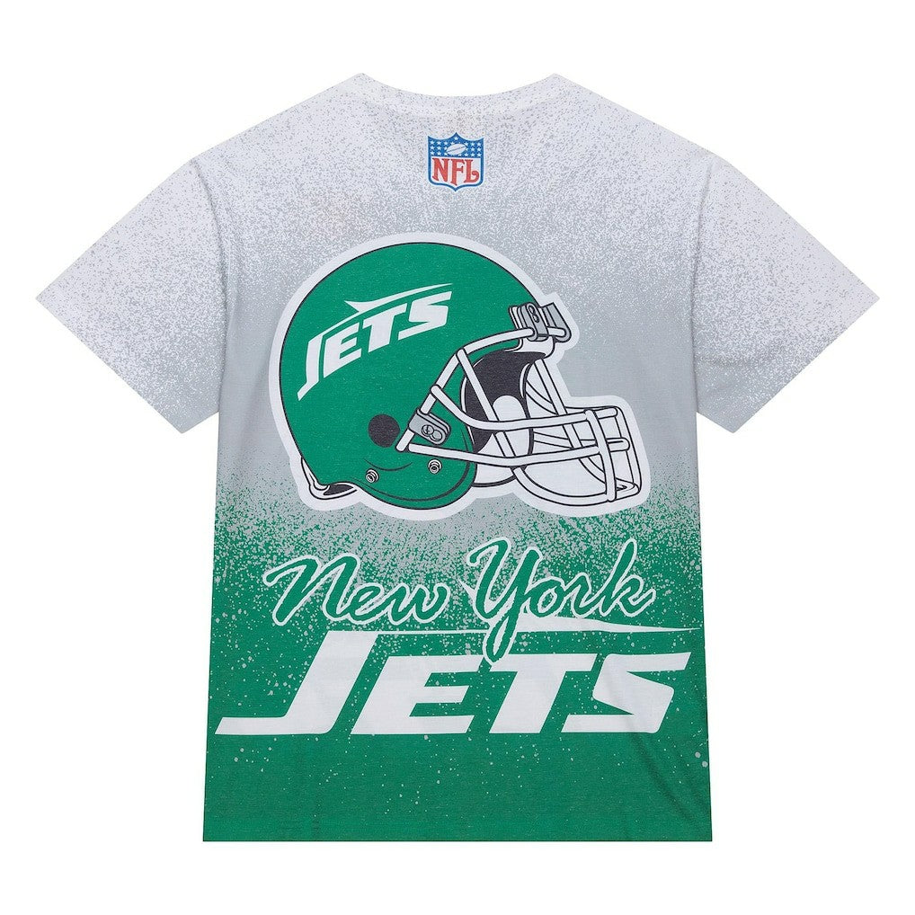 Mitchell & Ness New York Jets Team Burst Vintage Logo T-Shirt White