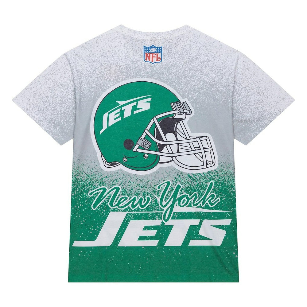 Mitchell & Ness New York Jets Team Burst Vintage Logo T-Shirt White