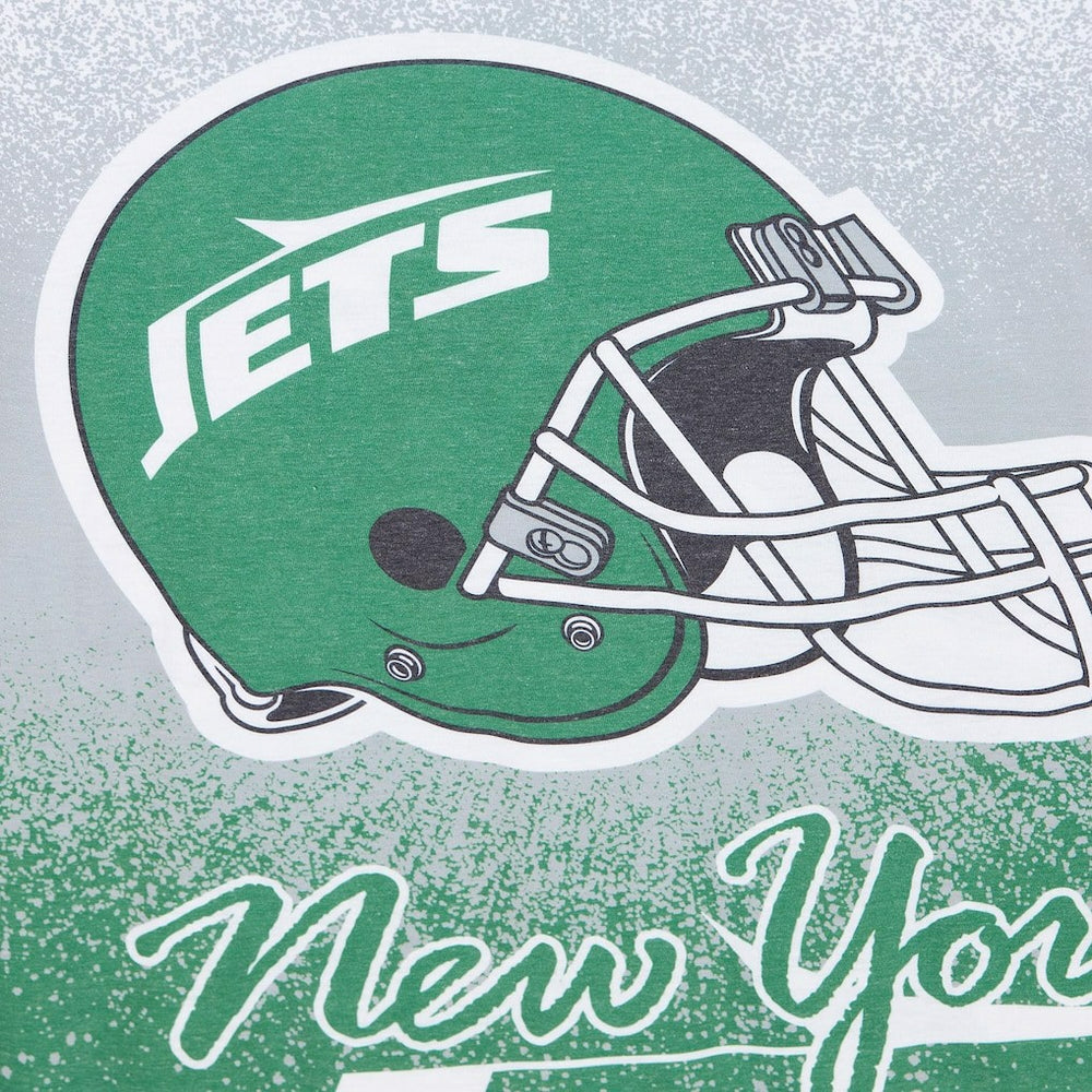 Mitchell & Ness New York Jets Team Burst Vintage Logo T-Shirt White