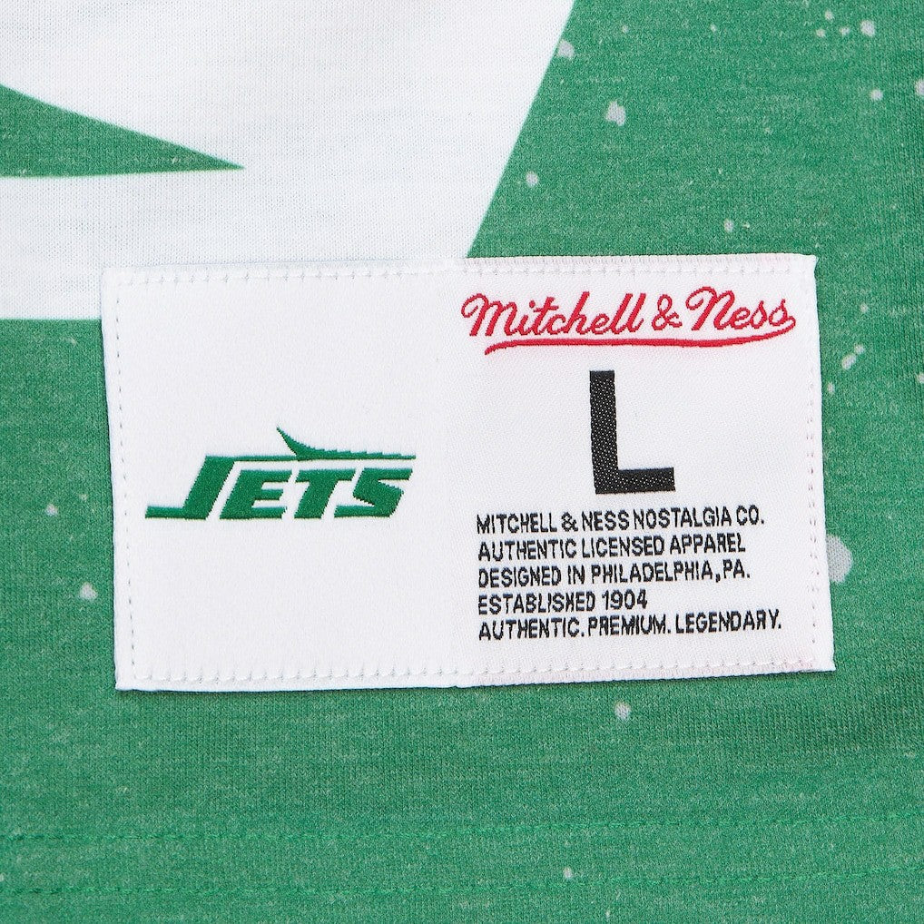 Mitchell & Ness New York Jets Team Burst Vintage Logo T-Shirt White
