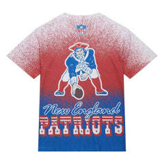 Mitchell & Ness New England Patriots Team Burst Vintage Logo T-Shirt White