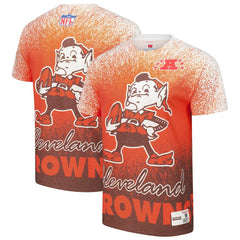 Mitchell & Ness Cleveland Browns Team Burst Vintage Logo T-Shirt White