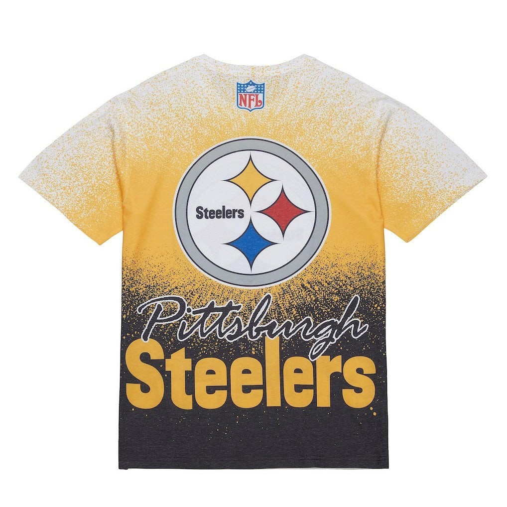 Mitchell & Ness Pittsburgh Steelers Team Burst Vintage Logo T-Shirt White
