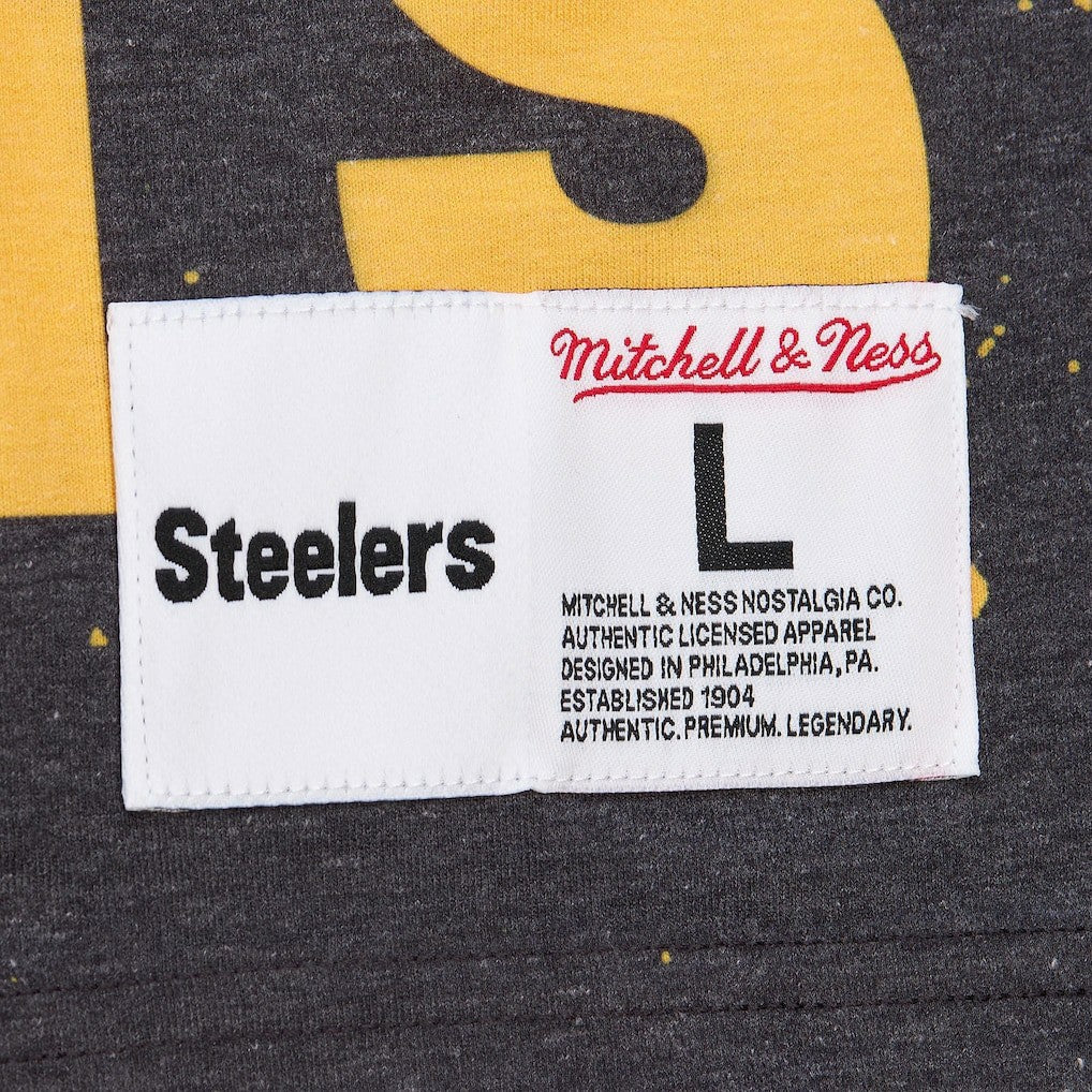 Mitchell & Ness Pittsburgh Steelers Team Burst Vintage Logo T-Shirt White