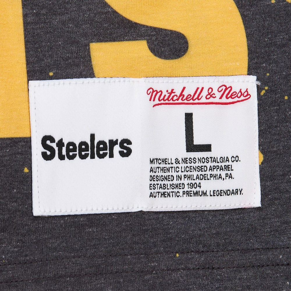 Mitchell & Ness Pittsburgh Steelers Team Burst Vintage Logo T-Shirt White