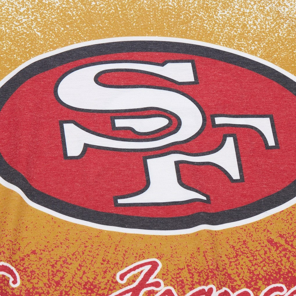 Mitchell & Ness San Francisco 49ers Team Burst Vintage Logo T-Shirt White
