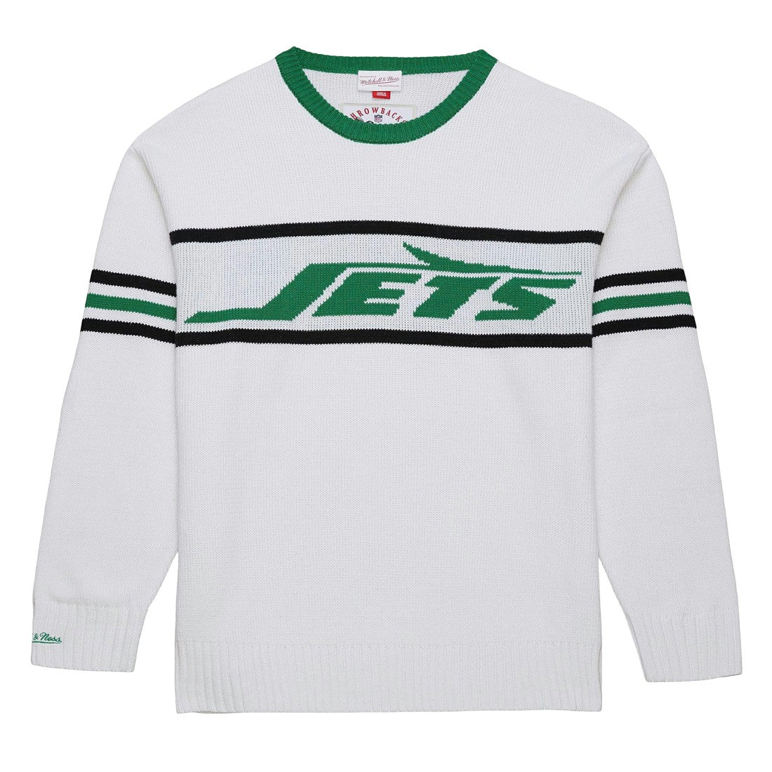 Mitchell & Ness New York Jets Throwback 1984 Pullover Sweater White