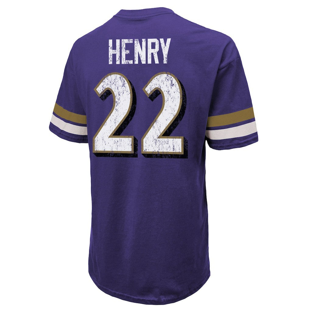 Derrick Henry Baltimore Ravens Majestic Threads Name & Number Oversized T-Shirt Purple