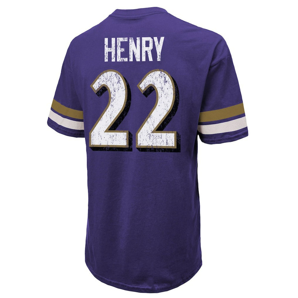 Derrick Henry Baltimore Ravens Majestic Threads Name & Number Oversized T-Shirt Purple