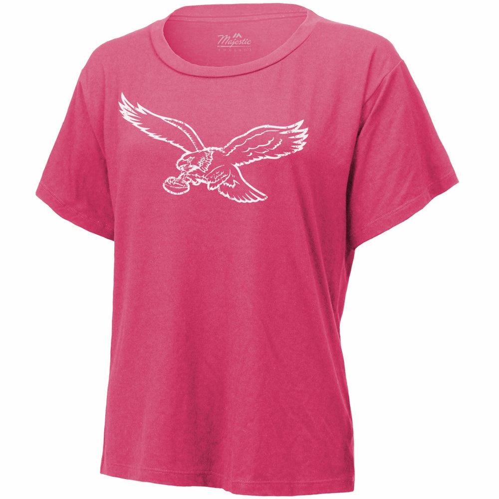 Saquon Barkley Philadelphia Eagles Majestic Threads Women's Name & Number T-Shirt Pink