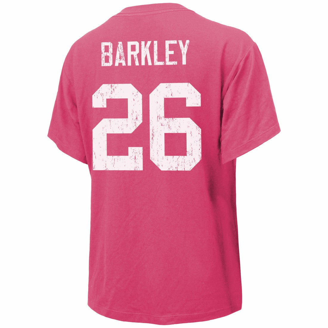 Saquon Barkley Philadelphia Eagles Majestic Threads Women's Name & Number T-Shirt Pink