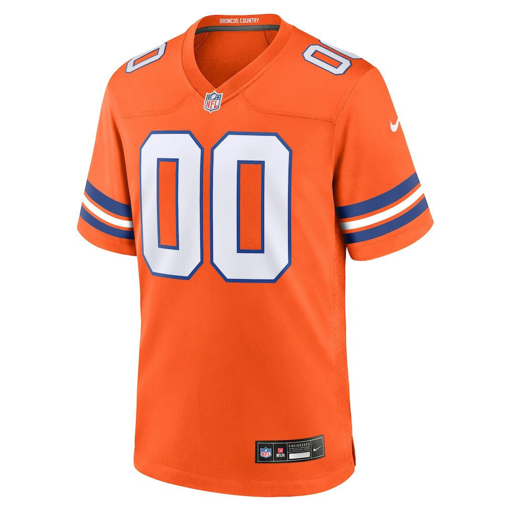 Nike Denver Broncos Youth 2nd Alternate Custom Replica Jersey Orange